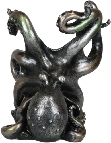 Vista 5 de Ebros Gift Portabotellas de vino de pulpo gigante marino The Call of Cthulhu Kraken Figurine 8 pulgadas de largo náutico océano profundo criatura