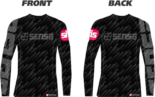 Vista 6 de Senso Jiu Jitsu Kurai Rash Guard - 100% licra de seda helada, ligera, cómoda, absorbe la humedad