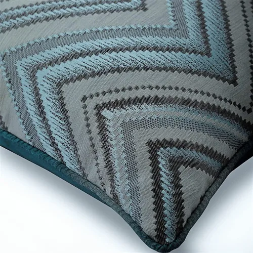 Vista 169 de The HomeCentric Funda de almohada con cremallera, funda de cojín azul de 12 x 12 pulgadas, funda de cojín de algodón bordado para sofá, diseño