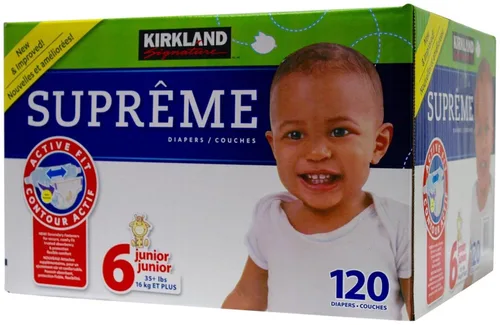 Vista 9 de Kirkland Pañales Signature talla 1 (hasta 14 libras) 192 unidades con toallitas exclusivas para la salud y el aire libre