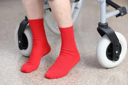 Vista 2 de Rainbow Socks - Calcetines elásticos de algodón DIABÉTICOS para pies caídos para hombres y mujeres