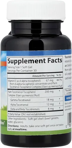 Vista 2 de Carlson Labs Tocotrienoles con vitamina E natural, 30 cápsulas blandas