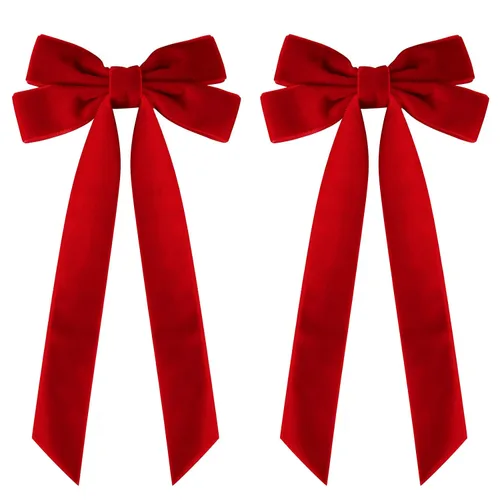 Vista 9 de 2 piezas de broches de cinta de terciopelo con lazos de pelo marrones, broches grandes de cocodrilo de otoño, accesorios para el cabello