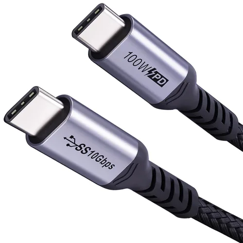 Vista 12 de Paquete de 2 cables USB 4 de 1 pie, cable USB C a USB C de 240 W, transferencia de datos de alta velocidad de 40 Gbps y salida de video de pantalla