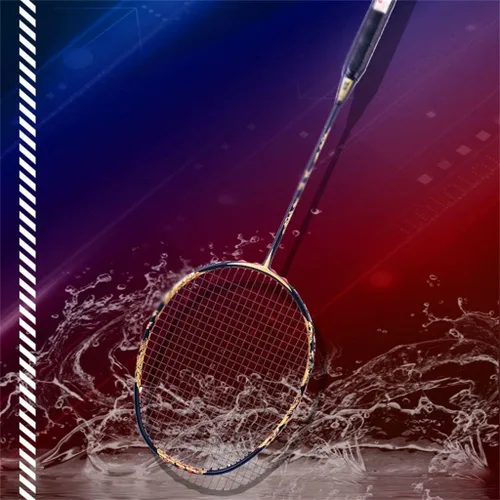 Vista 4 de MBBJM Full Carbon Racket Reinforced Secondary Molding 35 Lb Offensive 4U Badminton Racket Single Shot