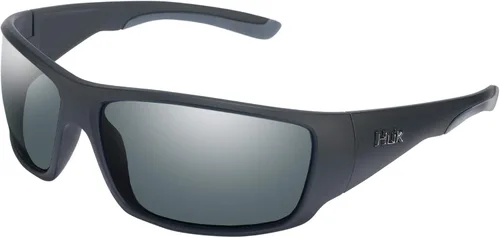 Vista 16 de HUK Gafas de sol, lentes polarizadas con marcos de rendimiento, gafas de sol para pesca, deportes y exteriores (Challenge) Espejo azul/negro mate
