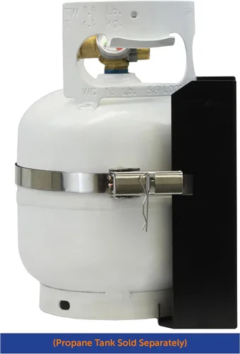 Vista 7 de Flame King Tanque de propano de 5 libras con medidor y soporte para parrillas, barbacoas, camping, pesca, actividades al aire libre