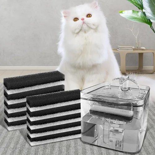 Vista 5 de 10 filtros de fuente de repuesto para fuente de agua para gatos WF020, dispensador de agua para perros, filtros de fuente de gato