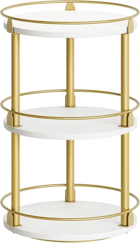 Vista 19 de YATINEY Organizador Lazy Susan, Estante Giratorio para Especias, Organizador de Mesa Giratoria para Especias de 2 Niveles, Soporte Industrial