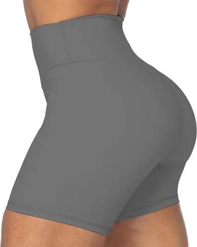 Vista 3 de Sunzel - Shorts de tiro alto para ciclista, sin costuras frontales, para mujer, a prueba de sentadillas, para yoga, entrenamiento, gimnasio, ciclismo