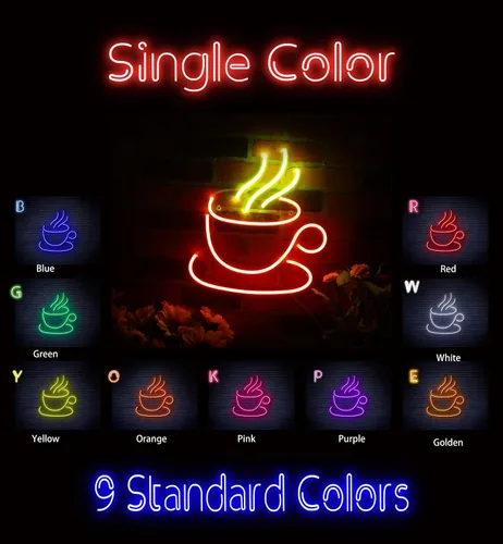 Vista 2 de AdvPro Señal de neón LED de silicona de la flexión del té o del café - azul - st16s33-fnu0410-b