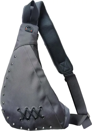 Vista 37 de Mochila de nylon para el pecho, mochila de viaje en bicicleta y gimnasio