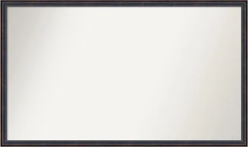 Vista 67 de Amanti Art Espejo de baño de bronce para sobre el fregadero, 25 x 26 pulgadas, espejo rectangular de bronce oscuro, marco de madera tradicional