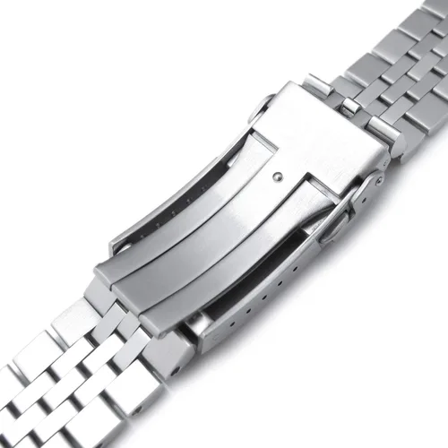 Vista 5 de Correa de reloj de metal Super-J Louis JUB de 0.866 in compatible con Seiko 5 5KX SRPD51 SRPD71 SRPE83