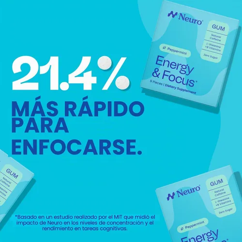 Vista 6 de Neuro Energy & Focus Mentas, menta, 72 unidades Peppermint