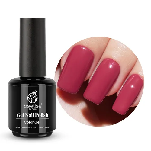 Vista 6 de Beetles - Esmalte de uñas en gel, 1 unidad de 0.5 onzas líquidas de esmalte de gel de secado rápido y 1 capa base de 0.5 onzas líquidas que no se