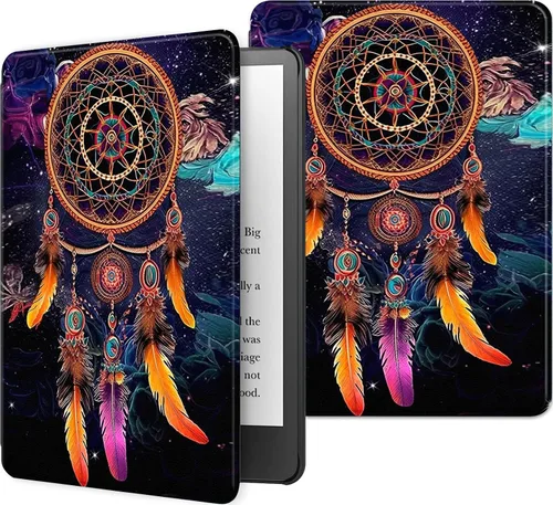 Vista 37 de Funda para Kindle básico de 6 pulgadas (11.ª generación), múltiples ángulos, piel sintética, delgada, con función de encendido y apagado automático