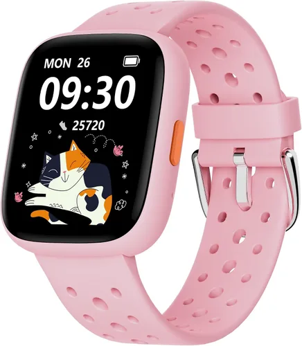Vista 9 de Reloj inteligente BIGGERFIVE para niños, rastreador de actividad física de 1.8", podómetro, frecuencia cardíaca, monitor de sueño, IP68 resistente