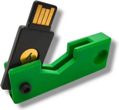 Vista 12 de Estuche protector para YubiKey 5/5C NFC – Llavero compacto y liviano con tornillo M3 de 2.5 mm, llave Allen no incluida (Azul, USB-A)