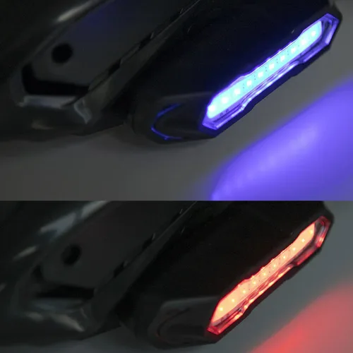Vista 6 de Cyberpunk - Casco gótico para adultos, máscara LED Bluetooth, tecnología punk futurista, cosplay, Halloween, fiesta, festival de música (negro)
