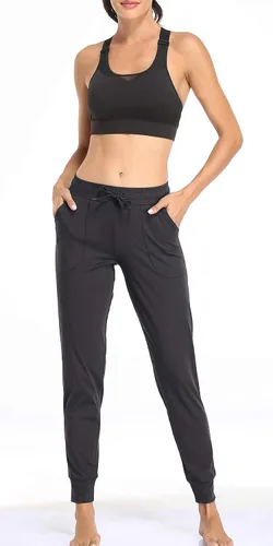 Vista 75 de Oalka - Pantalones deportivos para mujer, con cintura alta y bolsillos, para hacer deporte, yoga y entrenar