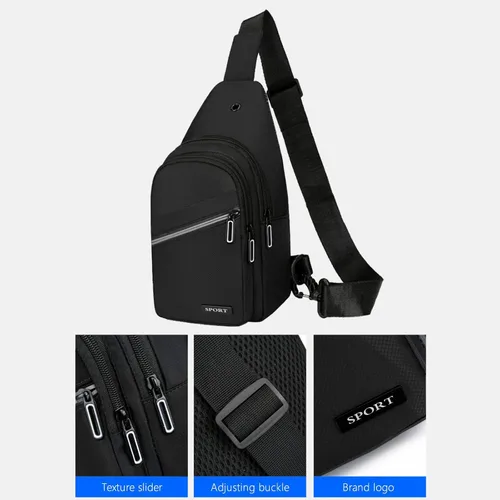Vista 3 de Crossbody Sling Bag, Waterproof Sling Backpack Bag with USB Charging Port, Small Sling Crossbody Chest Shoulder Bag