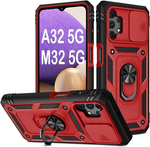 Vista 38 de PASNEW Funda militar para iPhone 13 Pro Max, cubierta de cámara deslizante y soporte de anillo de metal de 360°, carcasa rígida multicapa resistente