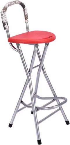 Vista 12 de Taburete de bar plegable de 28 pulgadas con respaldo, taburete plegable portátil Counter Height Foldable Stool,Tall Bar Stools for Outdoor Camping