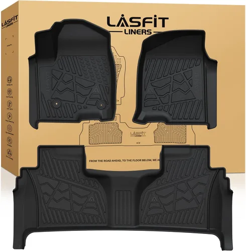 Vista 58 de LASFIT Alfombrillas para Freightliner Cascadia 2008-2017, protección para todo tipo de clima, revestimientos de automóvil de elastómero