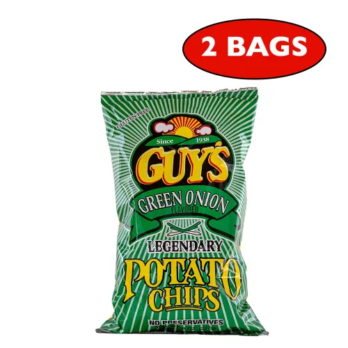 Vista 4 de Guys - Papas fritas de crema agria y cebolla, bocadillos saludables y salados con una mezcla única de especias, papas fritas naturales, papas fritas