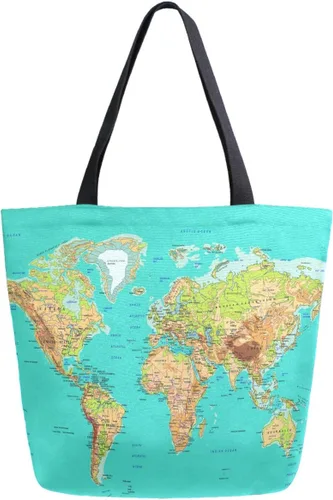 Vista 30 de Chic Funny Cute Pattern Big Handle Extra Large Shoulder Tote Bag for Beach Travel Weekender Gym Grocery Shopping