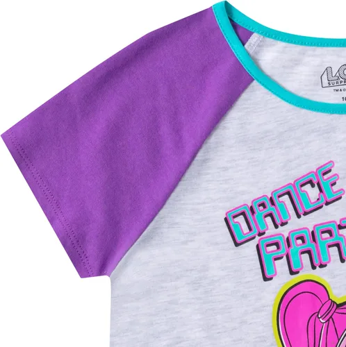 Vista 3 de L.O.L. Surprise! Conjunto de camiseta y pantalones cortos de manga corta para niñas pequeñas y grandes