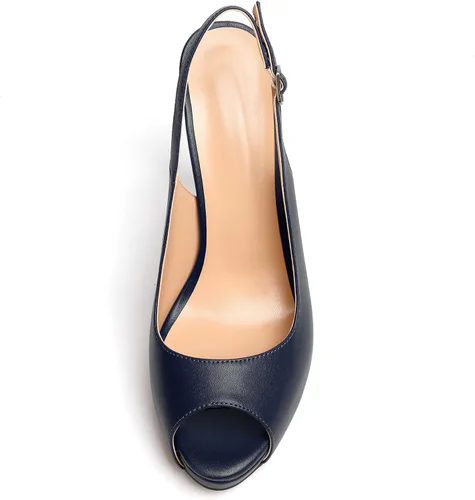 Vista 3 de YODEKS Zapatos de vestir de fiesta con tacón alto y plataforma para mujer