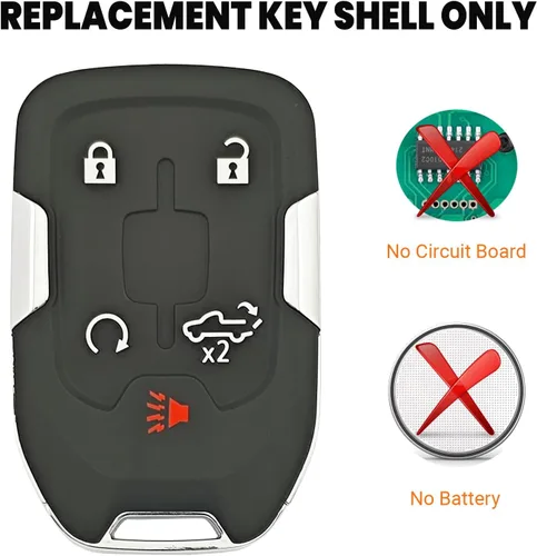 Vista 3 de Funda inteligente para llavero para Chevrolet Silverado 1500 2020 2019 1500 HD 3500 HD GMC Sierra 1500 2500 HD 3500 HD 3500 HD 5 botones HYQ1EA