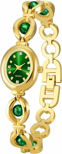 Vista 9 de ADSBIAOYE Elegante reloj de vestir para mujer con perla de moda, reloj de esfera ovalada, pulsera de regalo para mujer, reloj analógico impermeable