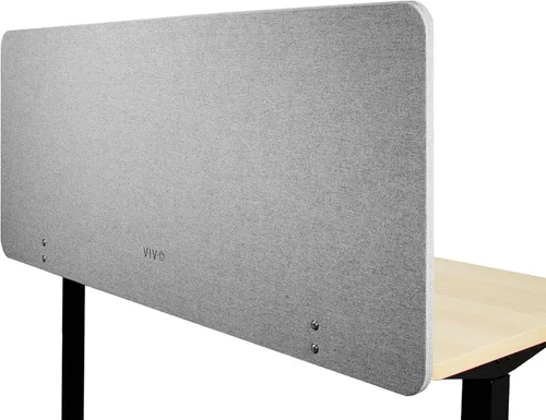 Vista 15 de VIVO Sistema de panel de privacidad de 71 x 24 pulgadas, divisor de escritorio de cubículo absorbente de sonido, división acústica, 2 paneles, gris