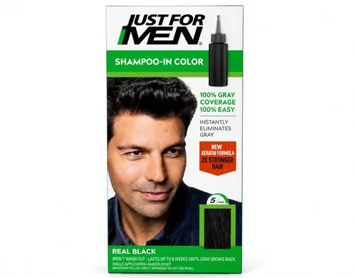 Vista 2 de JUST FOR MEN Tinte para el cabello H-55 negro real 1 unidad (paquete de 5)