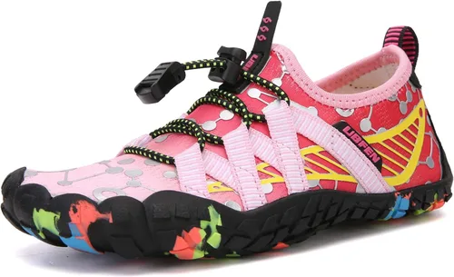 Vista 2 de UBFEN - Zapatos para el agua para niños y niñas, acuáticos y livianos, de secado rápido, para ir a la playa, practicar deportes y natación