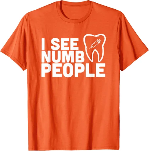 Vista 90 de I see Numb People - Camiseta de regalo para dentista dental, Negro, S