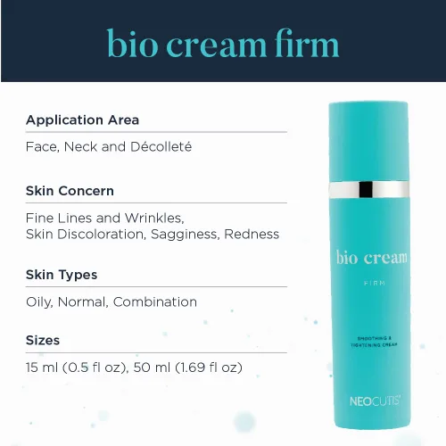 Vista 4 de Neocutis Bio Cream Firm - Crema suavizante y tensora de la piel - Apoya la producción de colágeno y elastina - 1.7 fl oz