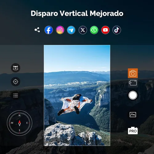 Vista 6 de Bwine Drones F7MINI 4K (RC3) con cámara para adultos, foto 8K video 4K, RC con pantalla de 1080P, transmisión de 20000 pies, vuelo de 64 minutos