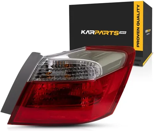 Vista 10 de KarParts360 Para 2013 2014 2015 Honda Accord Conjunto de luz trasera lado conductor exterior sedán w/bombillas para HO2804101 33550-T2A-A01