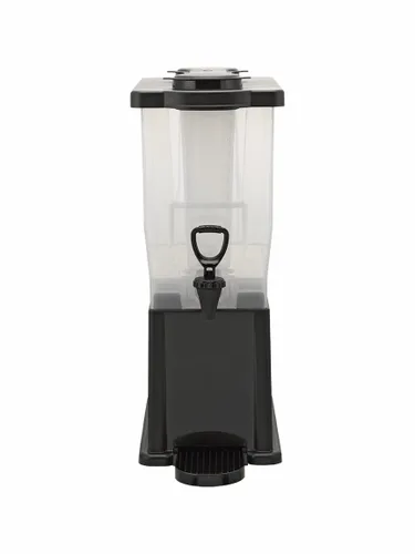Vista 2 de Service Ideas Dispensador de bebidas, tubo de hielo e infusor, 3 galones, plástico Rectángulo CBDP3BLK, incluye un tubo de hielo y infusión que se