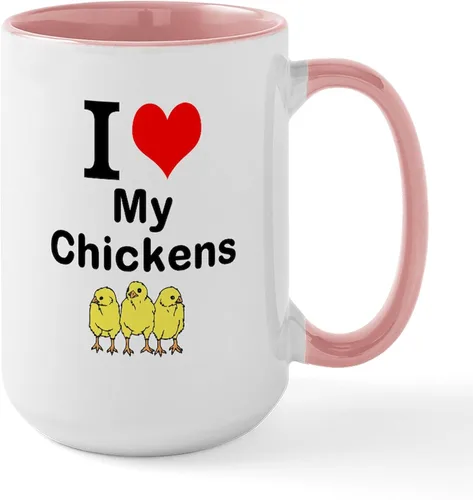 Vista 39 de CafePress Backyard Chicken Whisperer Mugs Taza de café de cerámica de 15 oz (15.0 fl oz)