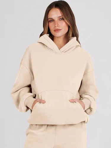 Vista 4 de ANRABESS - Conjunto de 2 piezas para mujer, sudadera holgada con capucha, pantalones de chándal, conjunto de moda Y2K, ropa de otoño
