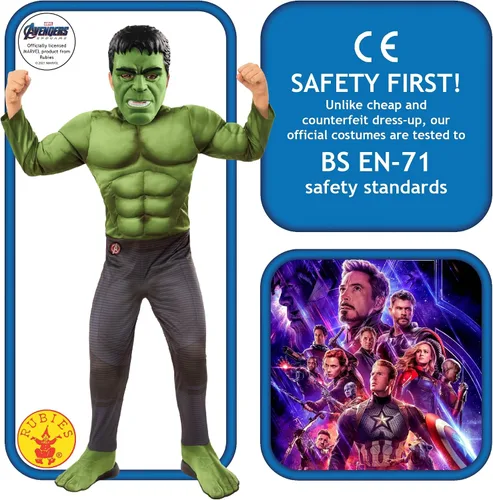 Vista 2 de Rubie's Disfraz de Hulk Avengers Endgame para niños