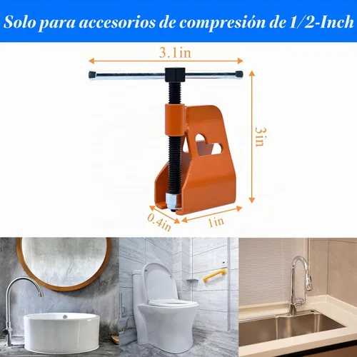 Vista 2 de Herramienta extractor de manguito de compresión para quitar tuercas