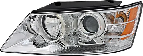 Vista 8 de Compatible con Hyundai Sonata Faros Lámparas Set 2009 2010 Halógeno Conductor y lado del pasajero