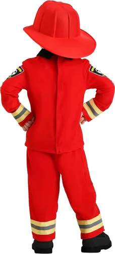 Vista 3 de Fun Costumes Disfraz de bombero amigable para niños pequeños