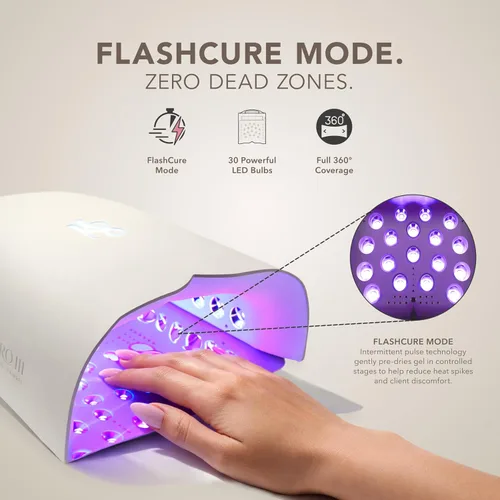 Vista 3 de KIARA SKY Beyond Pro V3 - Lámpara de uñas LED UV – Lámpara de gel recargable inalámbrica con sensor inteligente, modo Flashcure de bajo calor